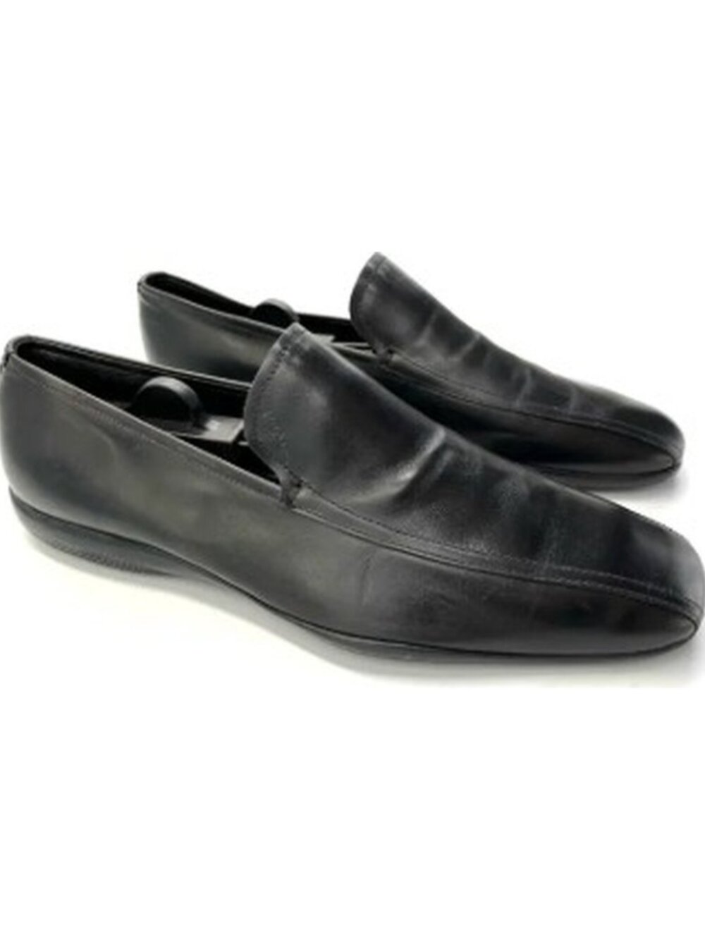 Prada Black Leather Loafers